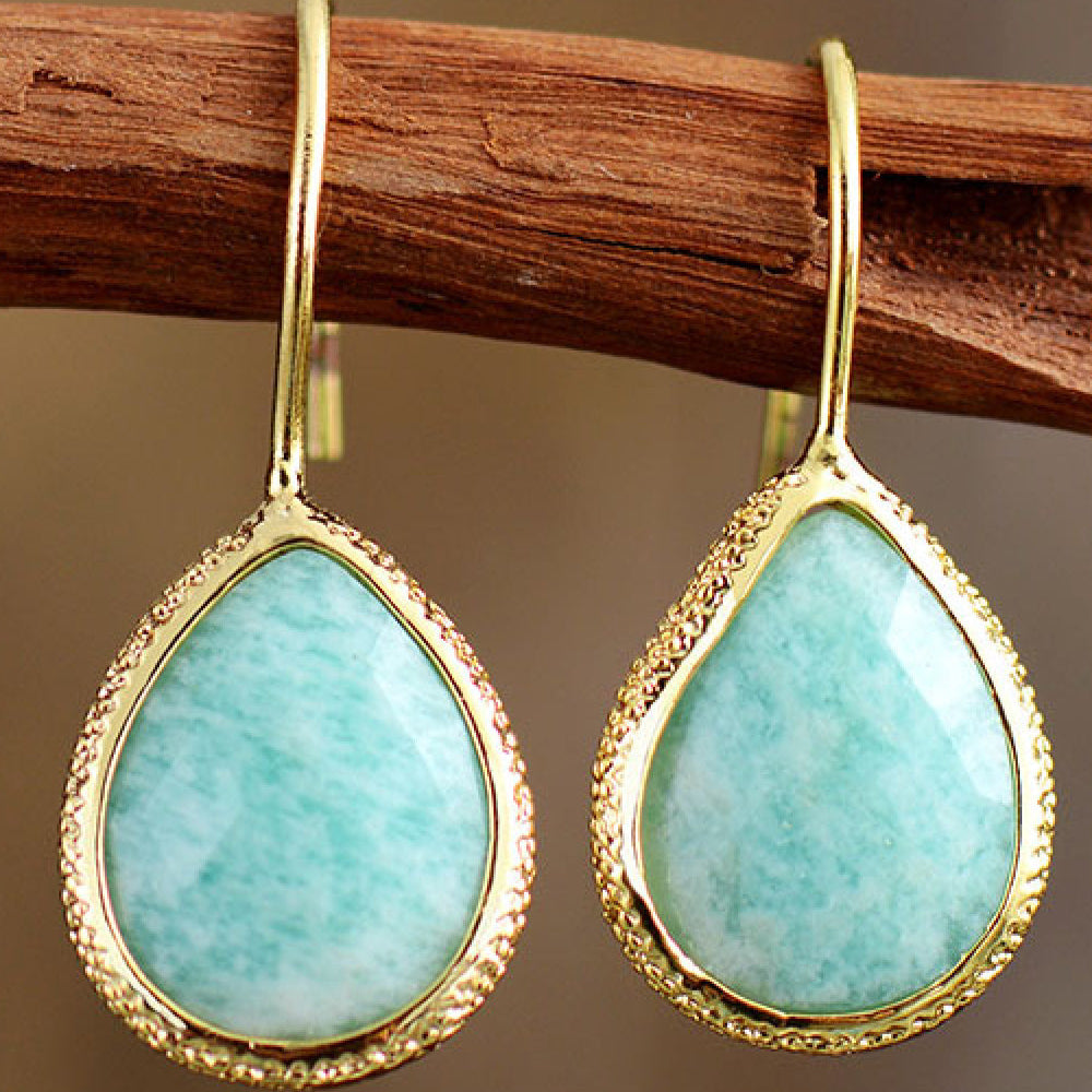 Sasha | Natural Stone Drop Earrings