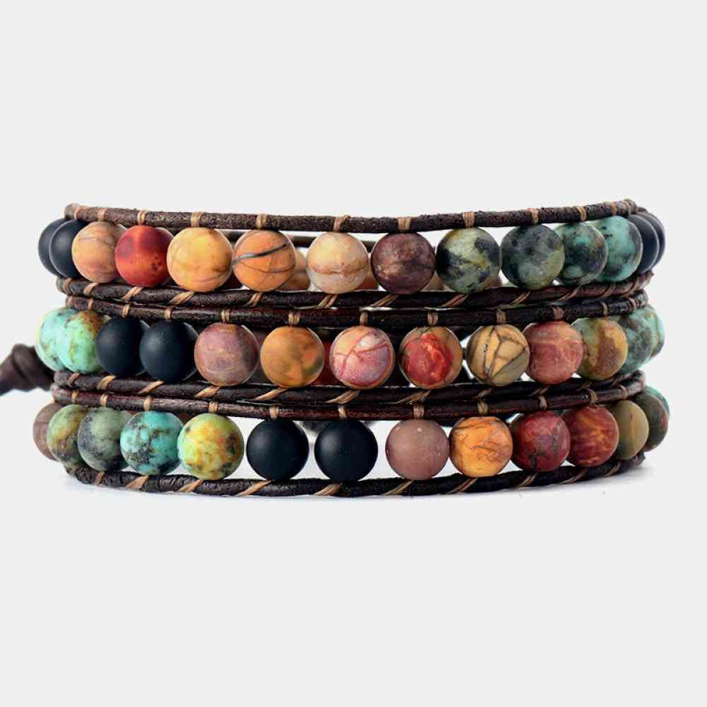 Perry | Agate Pinewood Charm Bracelet