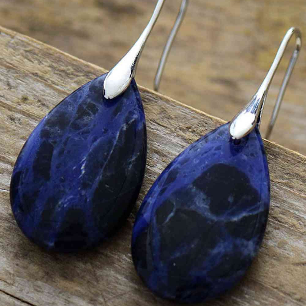Freya | Midnight Teardrop Earrings