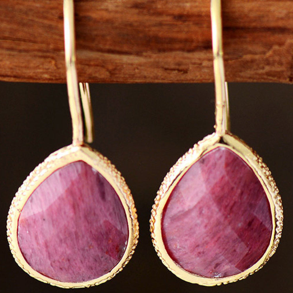 Sasha | Natural Stone Drop Earrings