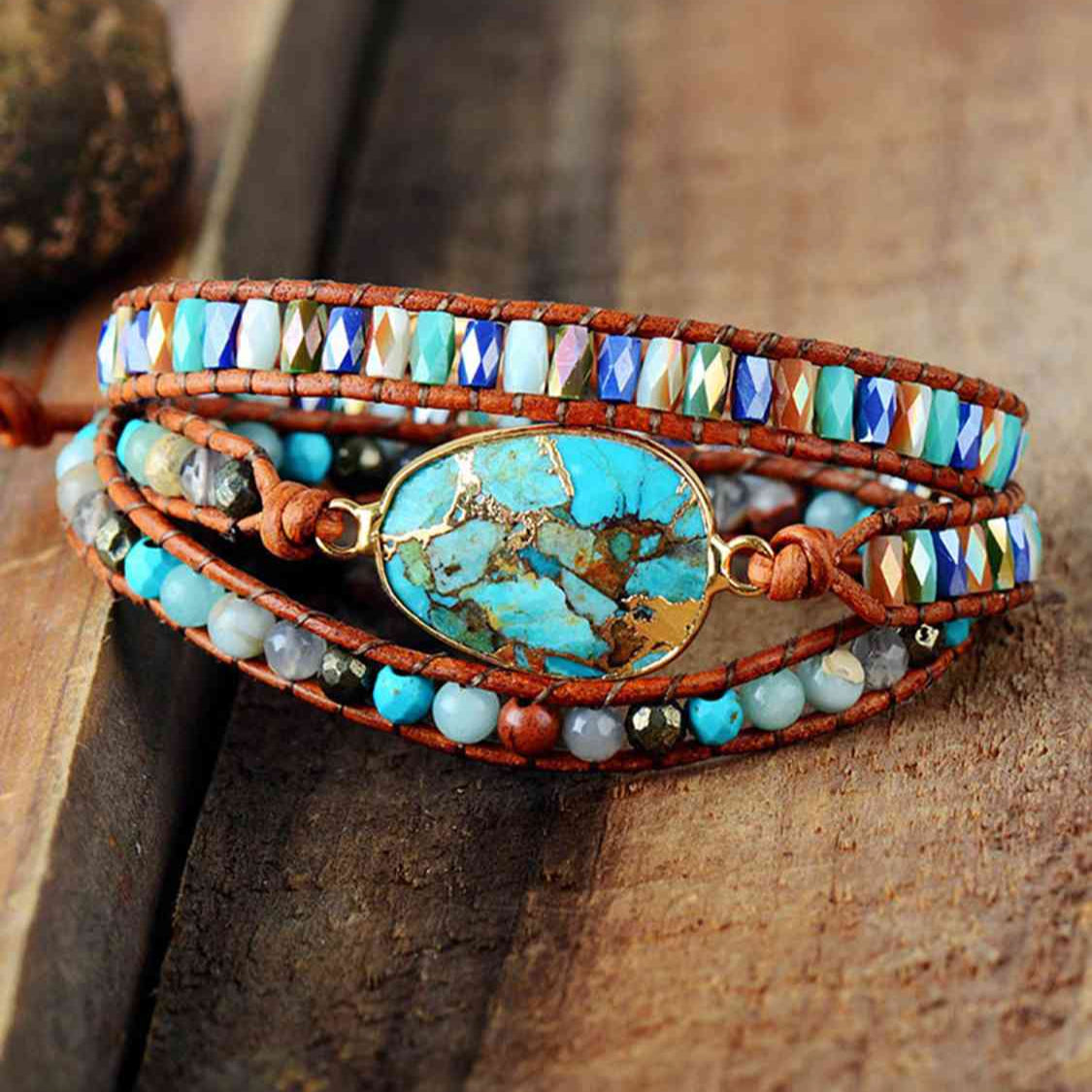 Lucky | Triple-Strand Stone Bracelet