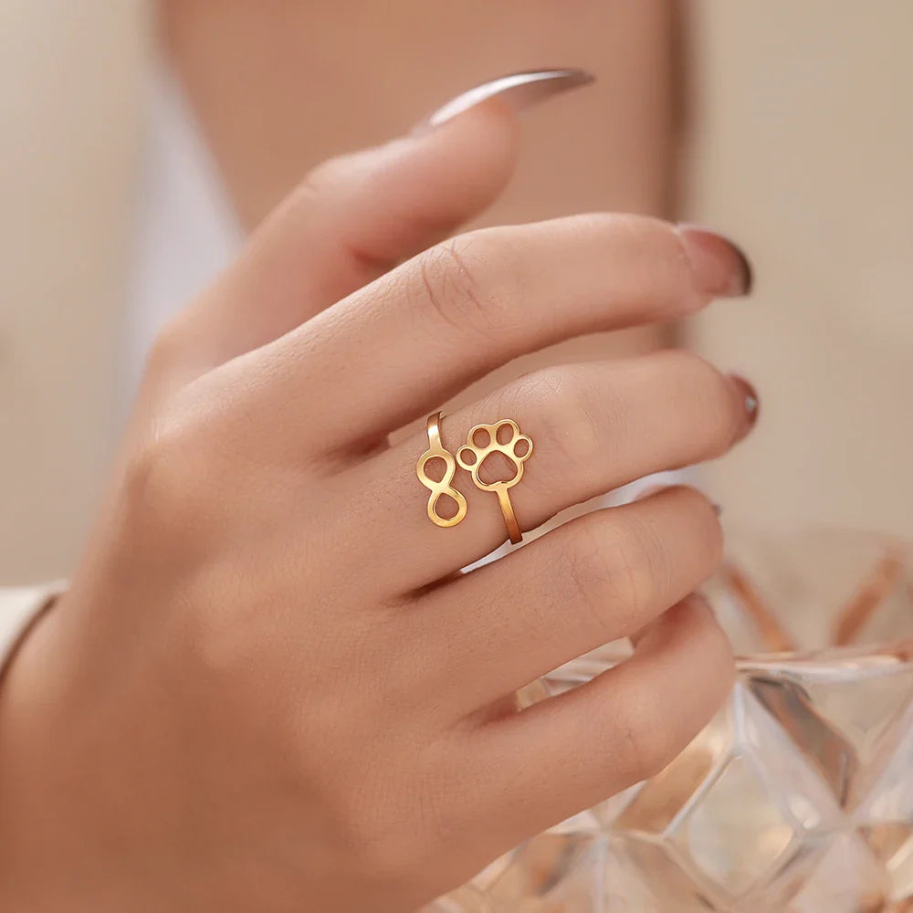 Abbey | Infinity Paw Ring