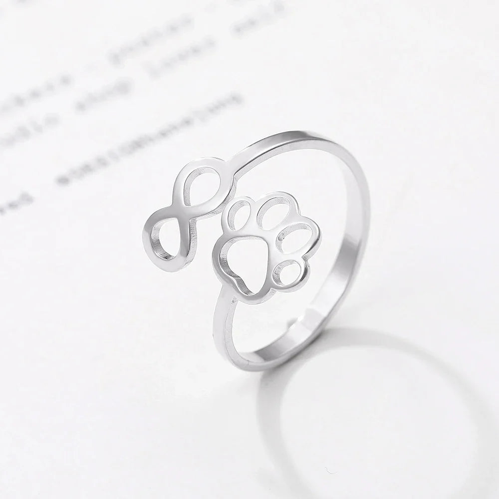 Abbey | Infinity Paw Ring