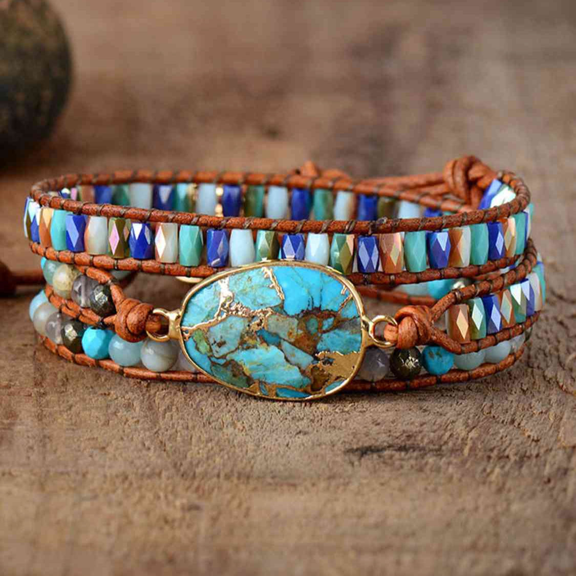 Lucky | Triple-Strand Stone Bracelet